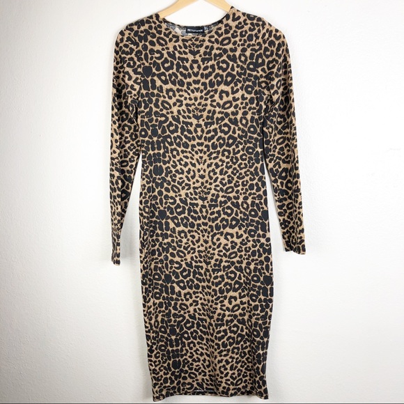 PrettyLittleThing Dresses & Skirts - 🌿 PrettyLittleThing Long Sleeve Leopard Dress